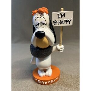Vintage 1998 Warner Bros Studio Store Droopy Dog Bobblehead I'm So Happy Sign